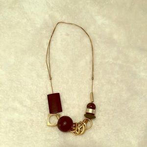 Madewell chunky shapes brass necklace